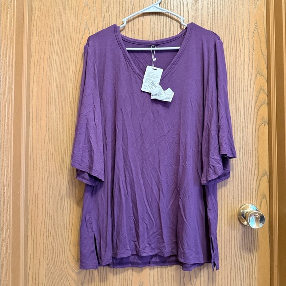 Kohl's Tops - Kohl's Purple Work Blouse Shirt Bell Sleeves
